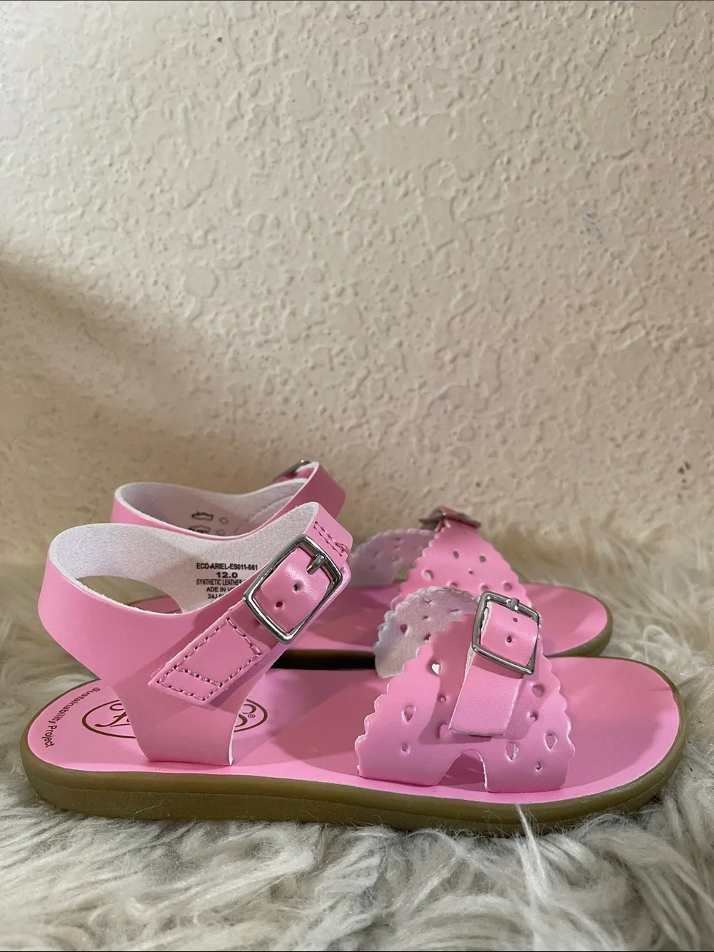 FOOTMATES ECO-ARIEL - ES011-661 - BUBBLEGUM MICRO WATERPROOF SIZE 12 NEW